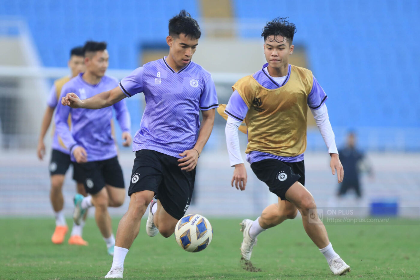 Cầu thủ Hà Nội FC trong trận đấu